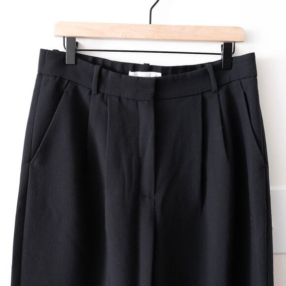 Abercrombie & Fitch Sloane Tailored Wide Leg Black Trousers Women's Size 31 Tall - Picture 5 of 8